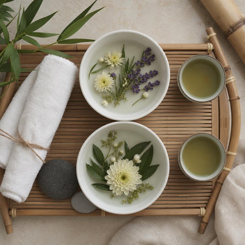 Luxury ritual setup at Emari International Spa